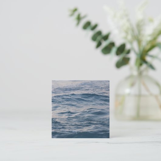 Sea water closeuds vierkante visitekaartje (Staand voorkant)