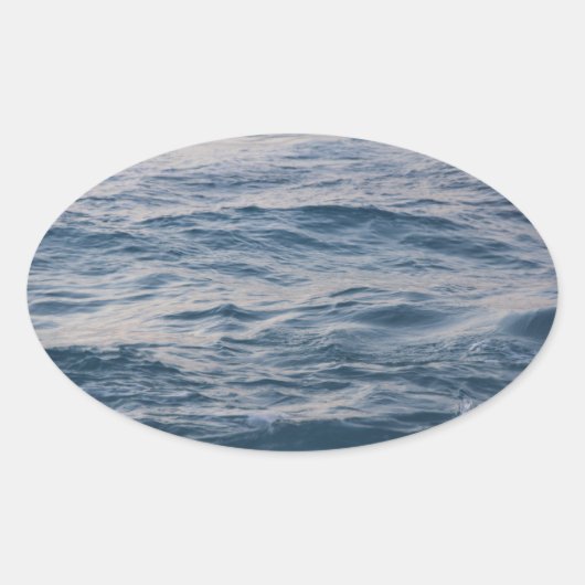 Sea water closeup ovale sticker (Voorkant)