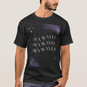 Sea Waves in Calming Blue Artistic Design T-shirt (Voorkant)