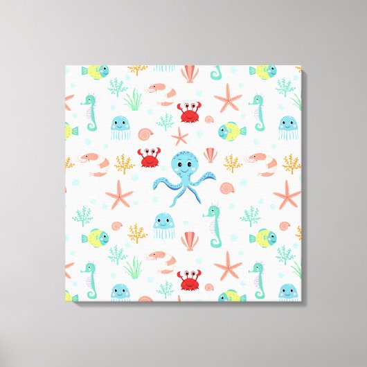Sea World patroon Canvas Afdruk (Voorkant)