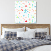 Sea World patroon Canvas Afdruk (Insitu (Slaapkamer))