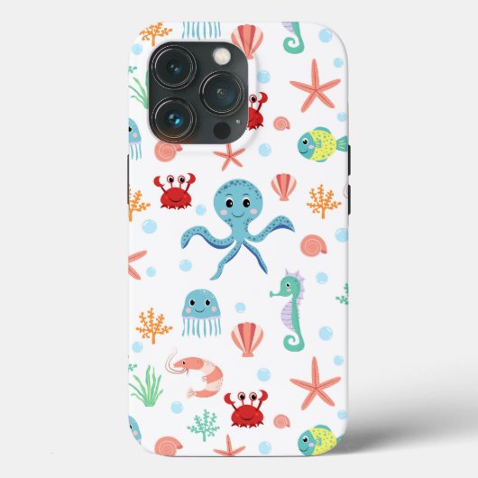 Sea World patroon Case-Mate iPhone Case (Achterkant)