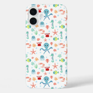 Sea World patroon iPhone 16 Plus Hoesje