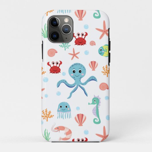 Sea World patroon Case-Mate iPhone Case (Achterkant)