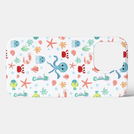 Sea World patroon Case-Mate iPhone Case (Achterkant (horizontaal))