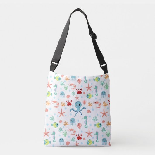 Sea World patroon Crossbody Tas (Voorkant)
