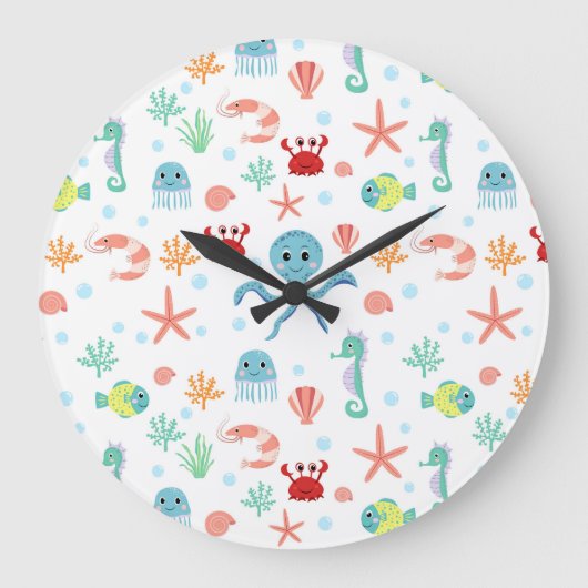 Sea World patroon Grote Klok (Voorkant)