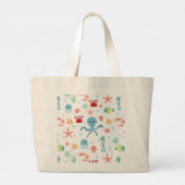 Sea World-patroon Grote Tote Bag (Achterkant)