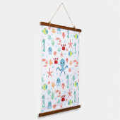 Sea World patroon Hangend Wandkleed (Gebogen)