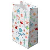 Sea World patroon Klein Cadeauzakje (Achterkant Gekanteld)