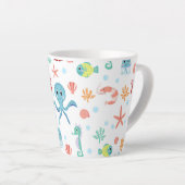 Sea World-patroon Latte Mok (Rechterhoek)