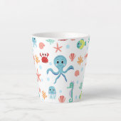 Sea World-patroon Latte Mok (Voorkant)