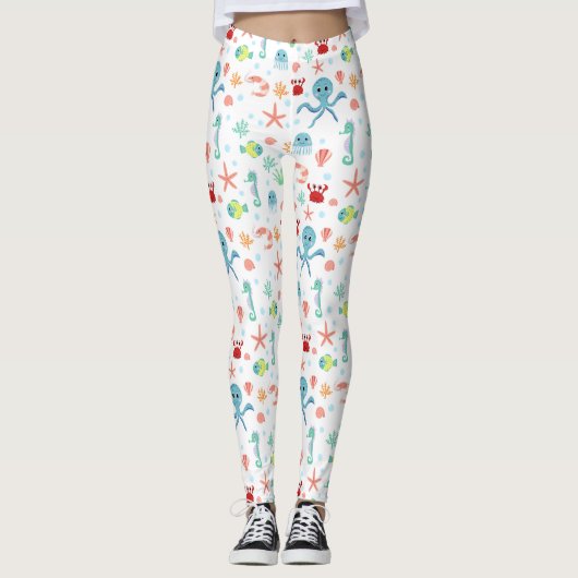 Sea World patroon Leggings (Voorkant)