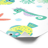 Sea World patroon Perfect Poster (Hoek)