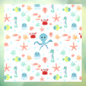 Sea World patroon Raamsticker (Vel 3)