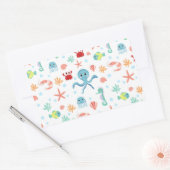 Sea World patroon Rechthoekige Sticker (Envelop)