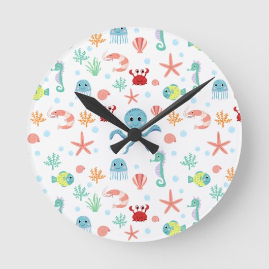 Sea World patroon Ronde Klok (Voorkant)