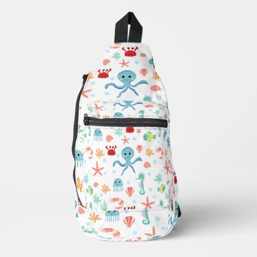 Sea World patroon Sling Bag (Voorkant)