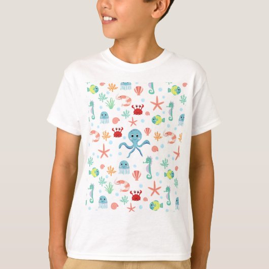 Sea World patroon T-shirt (Voorkant)