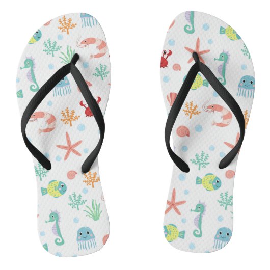 Sea World-patroon Teenslippers (Voetbed)