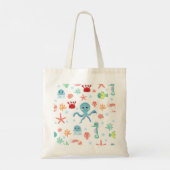 Sea World patroon Tote Bag (Achterkant)
