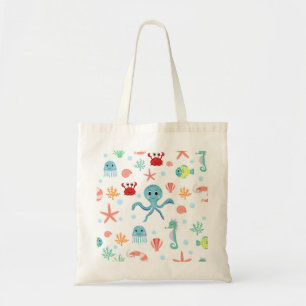 Sea World patroon Tote Bag