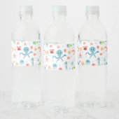 Sea World-patroon Waterfles Etiket (Flessen)