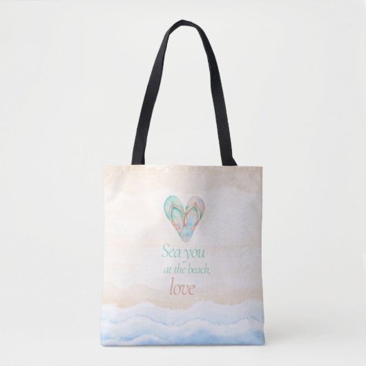 Sea You at the Beach Coastal Tote Bag (Voorkant)