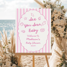 Sea You Soon, Baby Baby Shower Welcome Sign