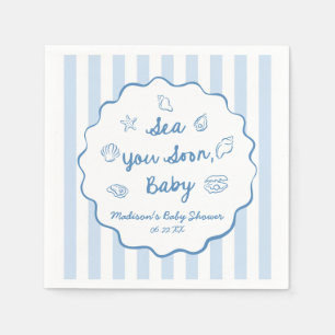 Sea You Soon Baby Bells Kust Baby Shower Servet