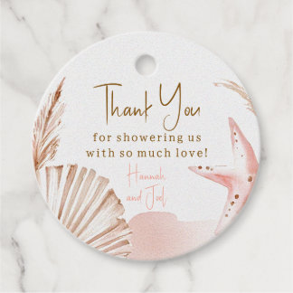 Sea You Soon Baby Cirkel Favor Tags | Kust Bedankjes Labels