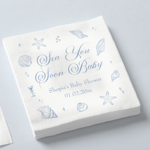 Sea You Soon Baby Kust Baby Shower Servet