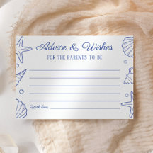 Sea You Soon Baby Shower Advies & Wensen Kaart