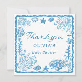 Sea You Soon Baby Shower Bedankkaart (Voorkant)