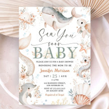 Sea You Soon Baby Shower Boho Oceaan Meisje 