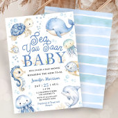Sea You Soon Baby Shower Boy Blue Ocean   Kaart