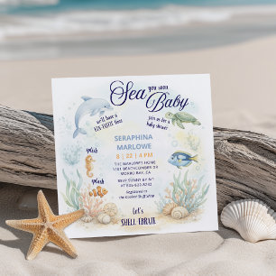 Sea You Soon Baby Shower Kaart
