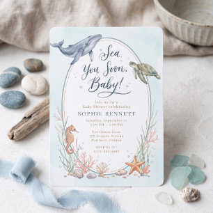 Sea You Soon Baby Shower Kaart