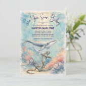 Sea You Soon Baby Shower Kaart (Staand voorkant)