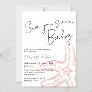 Sea You Soon Baby Shower Magnetische Uitnodiging