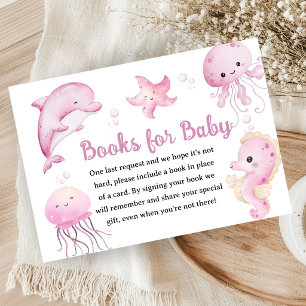 Sea You Soon Baby Shower Meisje Roze Boeken Voor B Informatiekaartje