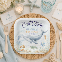 Sea You Soon Baby Shower Papieren Bordje