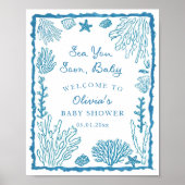 Sea You Soon Baby Shower  Poster (Voorkant)