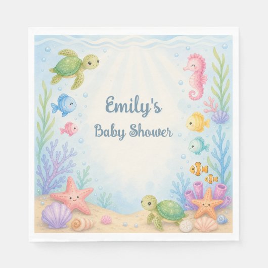 Sea You Soon Baby Shower Servetten (Voorkant)