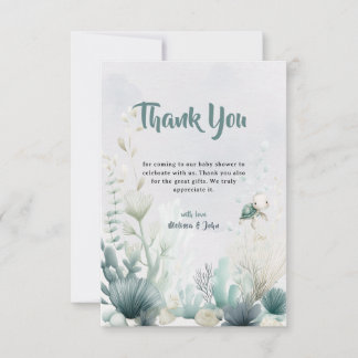 Sea You Soon Baby Shower Thank You Card Bedankkaart