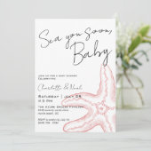 Sea You Soon Baby Shower Uitnodiging (Staand voorkant)
