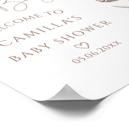 Sea You Soon Baby Shower Welcome Poster (Hoek)