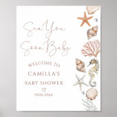 Sea You Soon Baby Shower Welcome Poster (Voorkant)