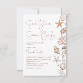 Sea You Soon Coastal Baby Shower Kaart (Voorkant)