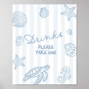 Sea You Soon Drankjes Feestbord Poster